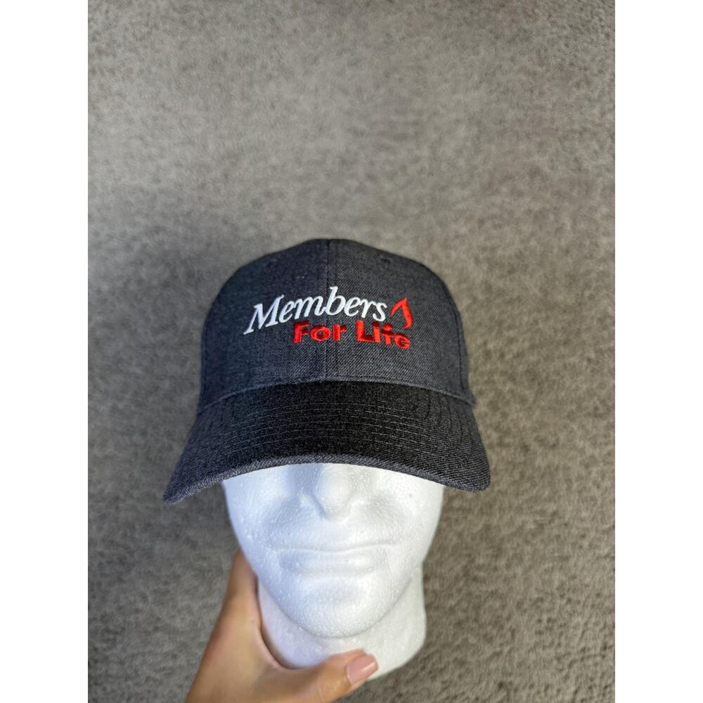 American Red Cross Hat Cap Strap Back Mens One Size Gray Embroidered Logo